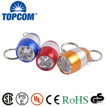 Mini-Taschen-Taschenlampe Keychain Light 6 weiße LED-Ei-Taschenlampe